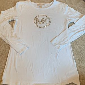 Michael Kors long sleeve tshirt with gold stud logo